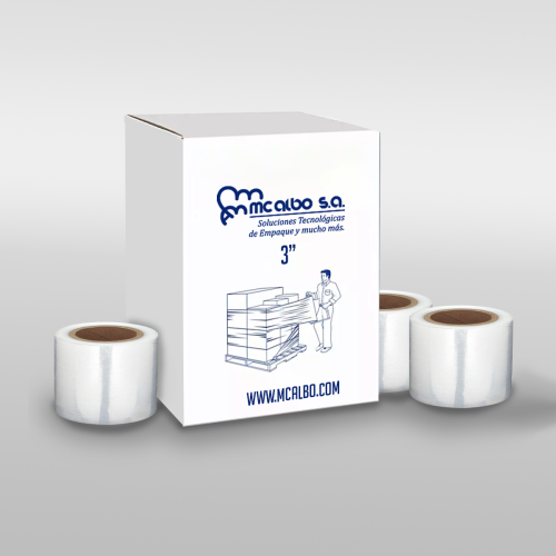 Plástico para paletizar manual transparente 3" - 6 unidades